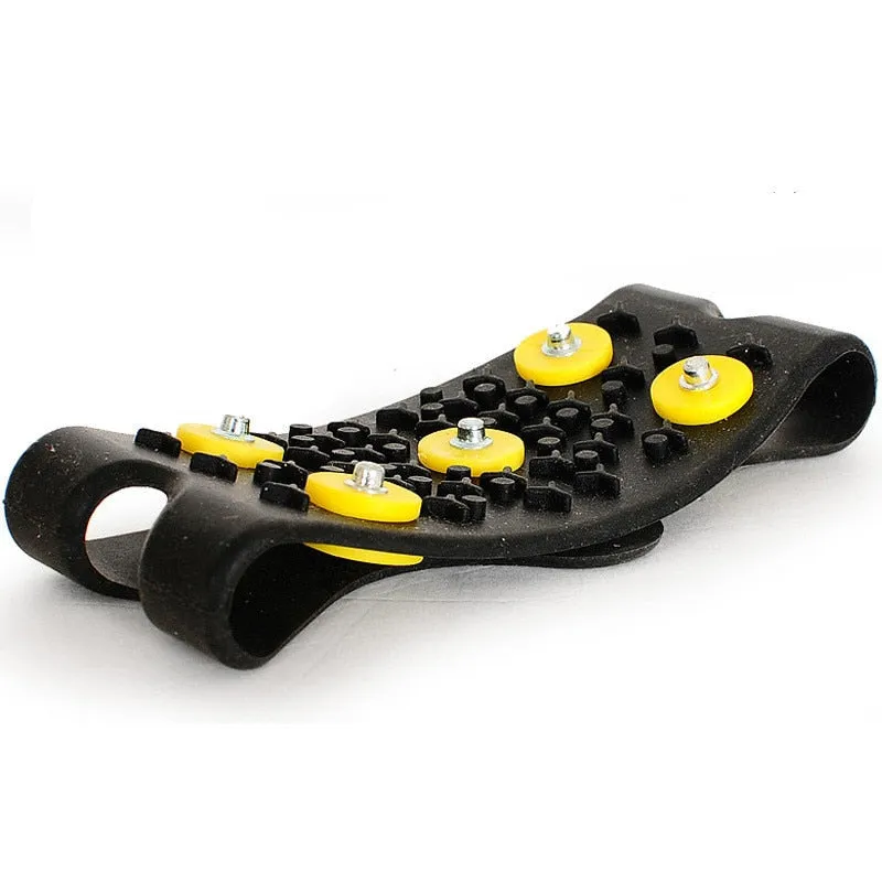 1 pair 5-Stud Snow Ice claw Climbing Anti Slip Spikes Grips Crampon Cleats Shoes Cover for women men