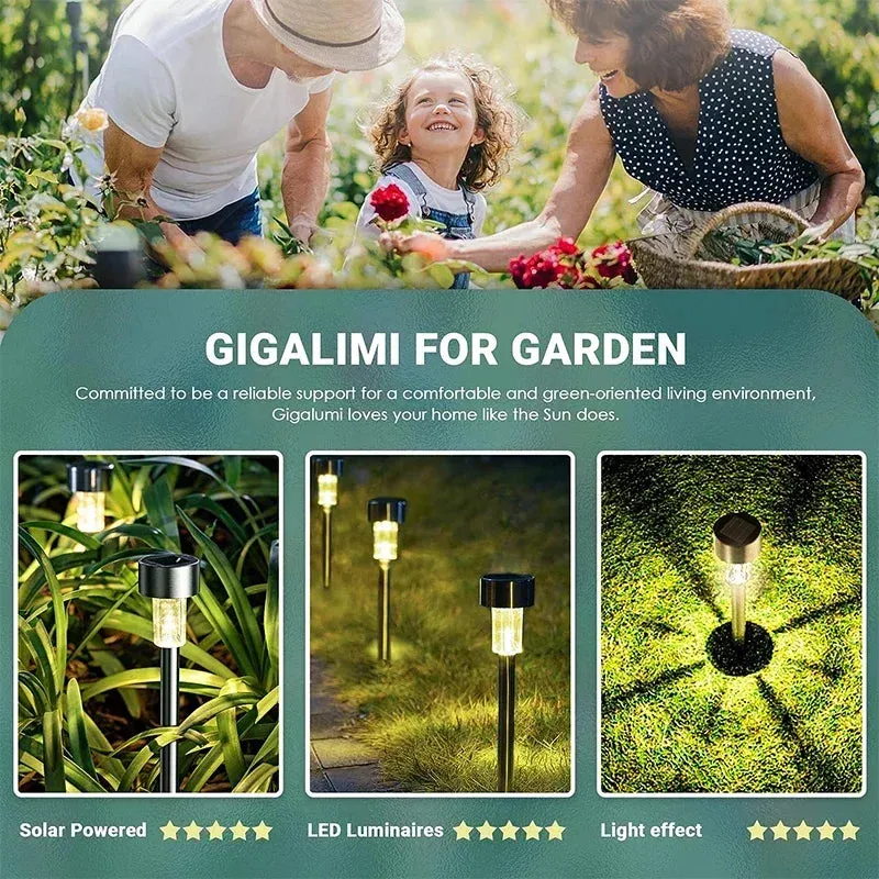 10-Pack Solar Outdoor Lantern Lights Waterproof Pathway Lighting for Garden & Yard Decoration