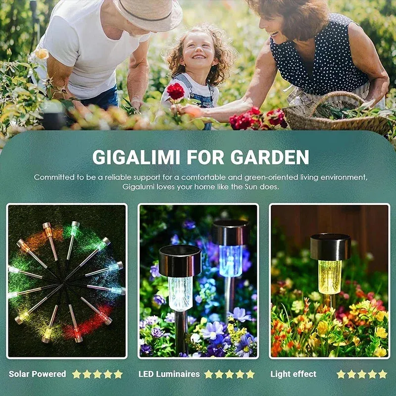10-Pack Solar Outdoor Lantern Lights Waterproof Pathway Lighting for Garden & Yard Decoration