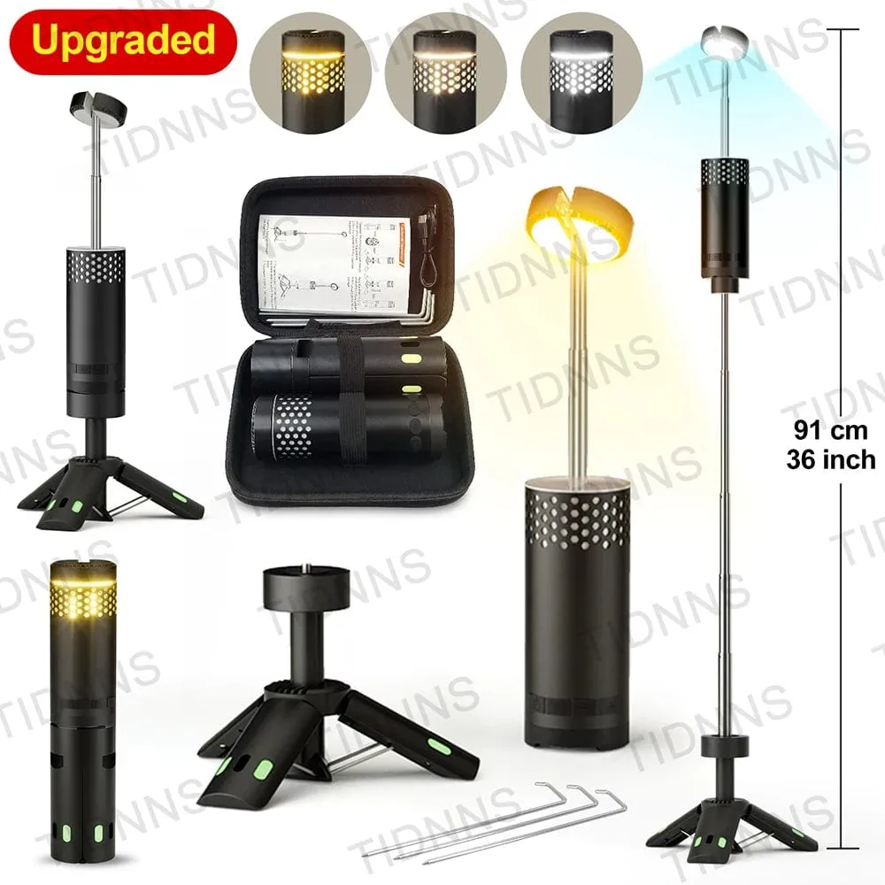 10000mAh Magnetic Camping Light - USB Rechargeable LED Emergency Lamp for Outdoor Use