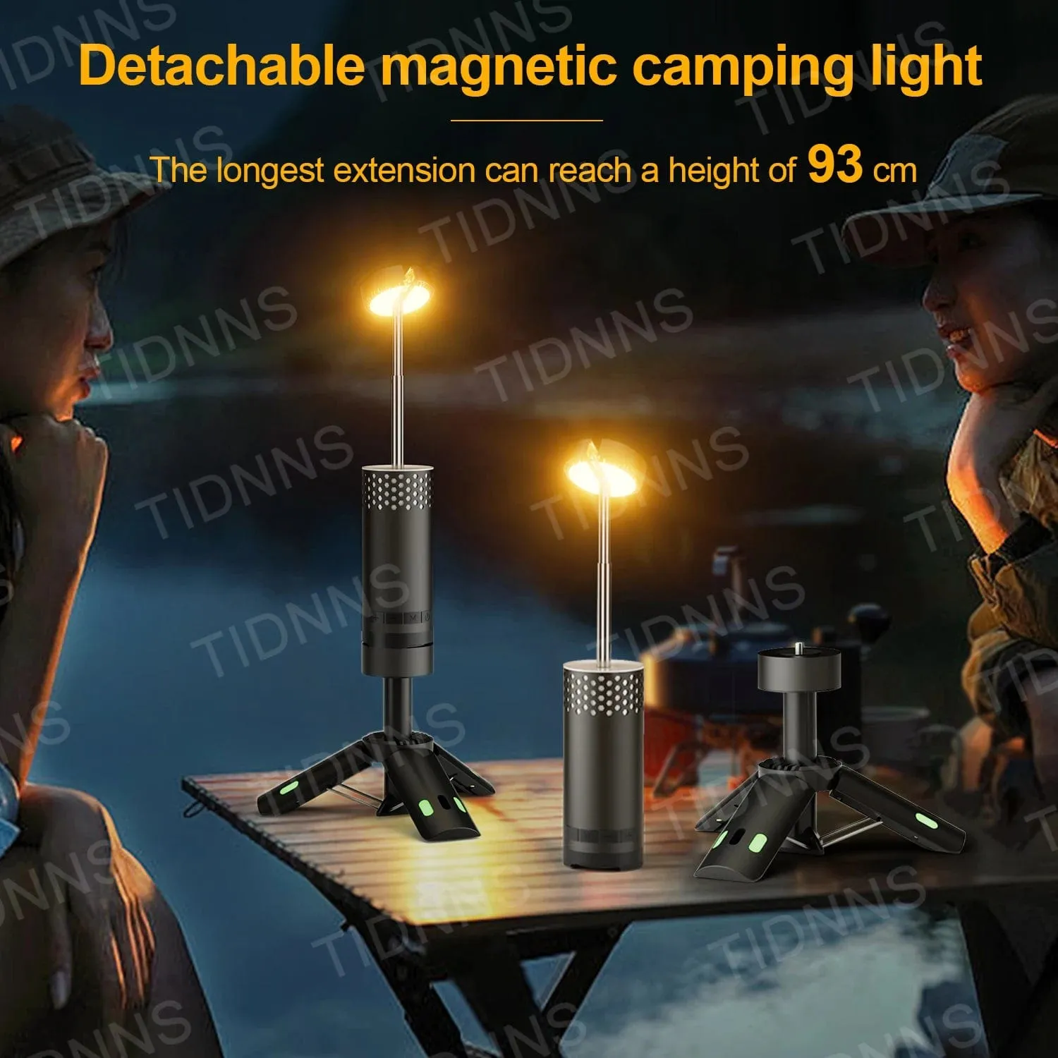 10000mAh Magnetic Camping Light - USB Rechargeable LED Emergency Lamp for Outdoor Use