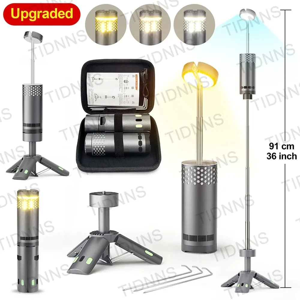 10000mAh Magnetic Camping Light - USB Rechargeable LED Emergency Lamp for Outdoor Use