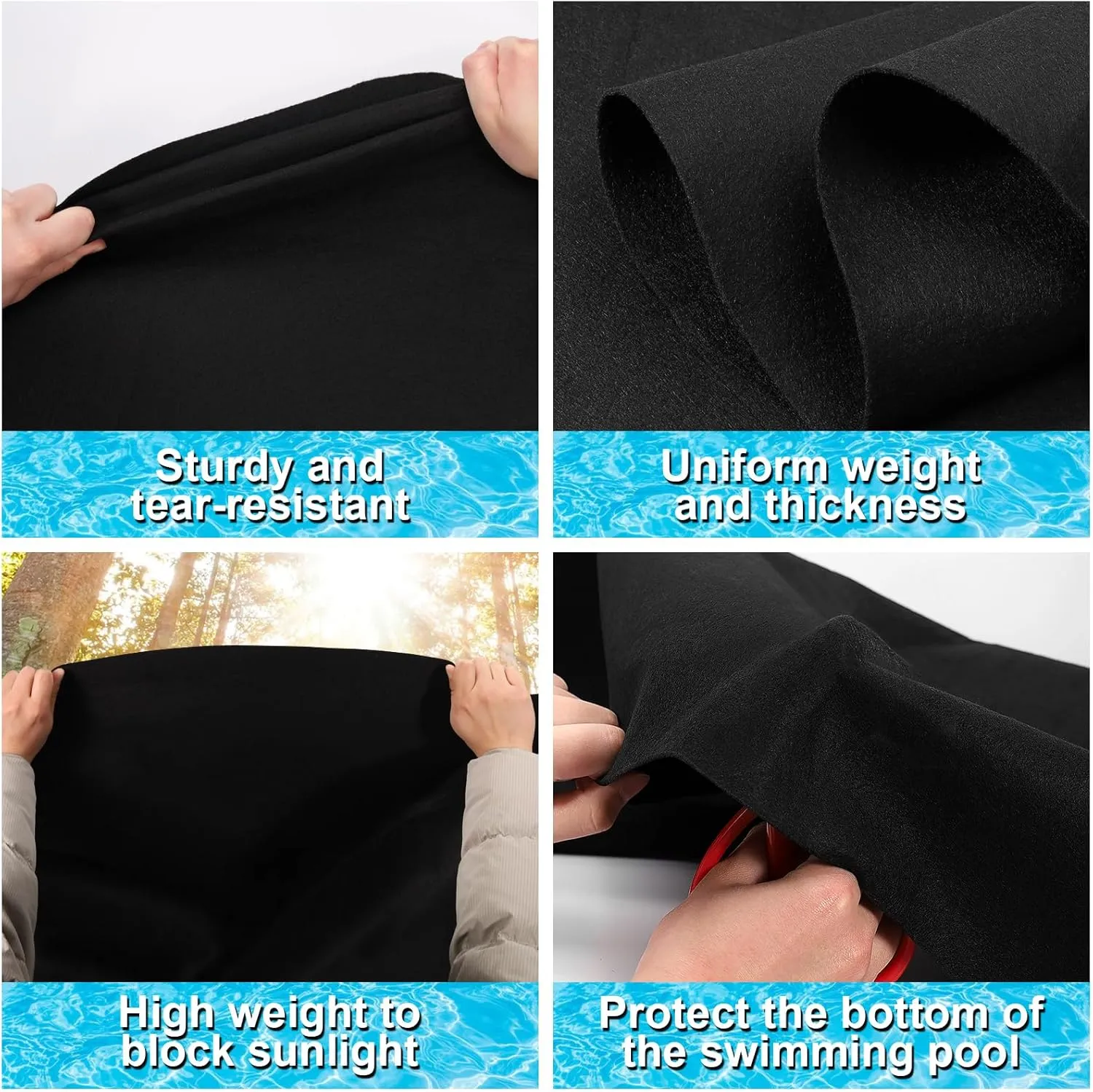 10ft Heavy Duty Round Pool Liner Pad for Above Ground Pool,Pool Ground Mat Under Pool Pad,Pool Bottom Liner Protector to Prevent Puncture and Extend Liner Life