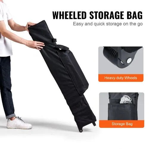 10x10FT 250D PU Silver Coated Tarp with Portable Roller Bag White
