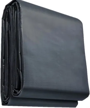 10x12 Feet Waterproof Tarp with Grommets and Elastic Loops, Black, Multi-Purpose for Indoor/Outdoor Use