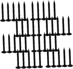 120pcs Ground Lawn Nails Plastic Stakes for Gardening Landscape Tarp Anchoring Heavy-Duty Fastening Pegs for High Acidity Soil Tough Reusable Garden Stakes