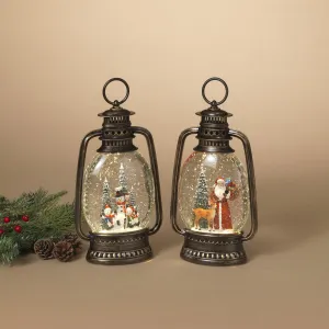 12.5" Battery-Operated Holiday Water Lantern
