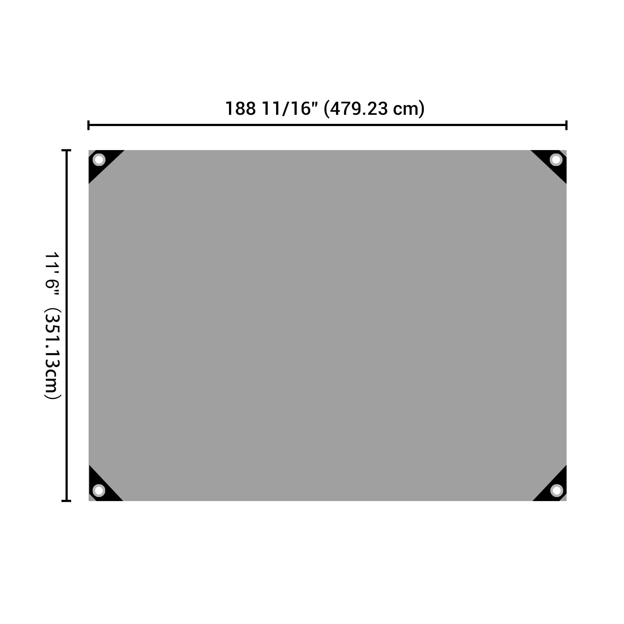 12x16ft Heavy Duty Poly Tarp/ Silver Black