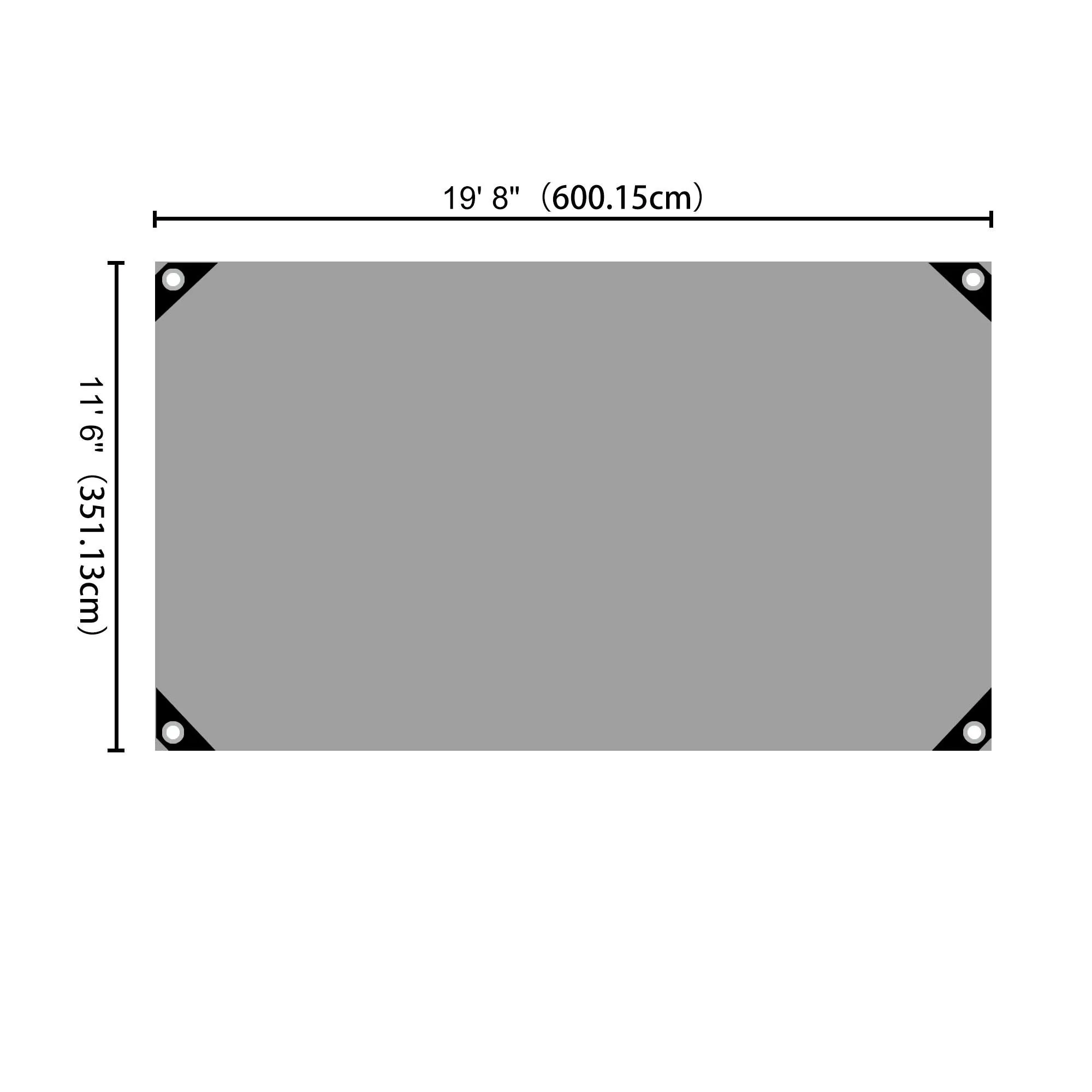12x20ft Heavy Duty Poly Tarp/ Silver Black