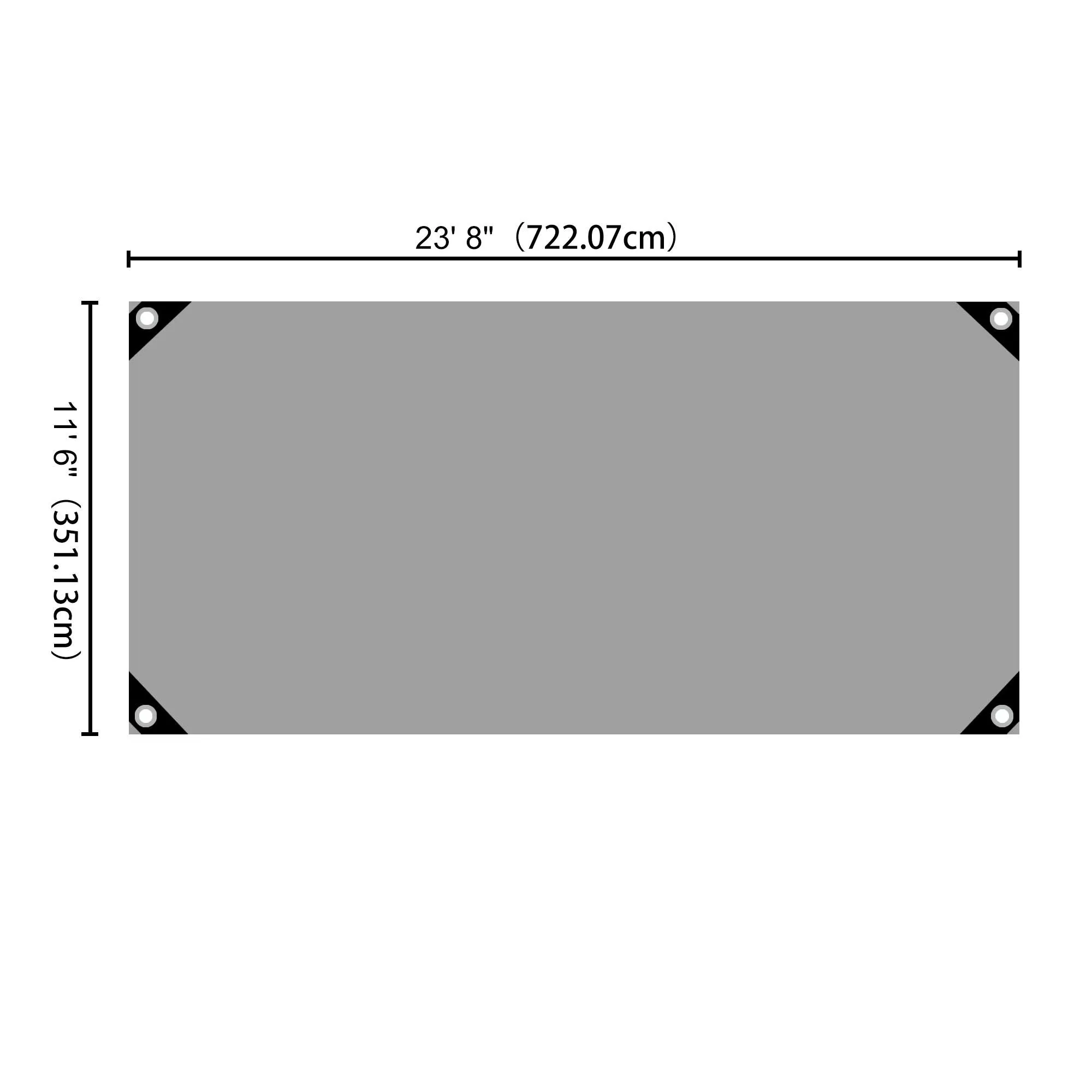 12x24ft Heavy Duty Poly Tarp/ Silver Black