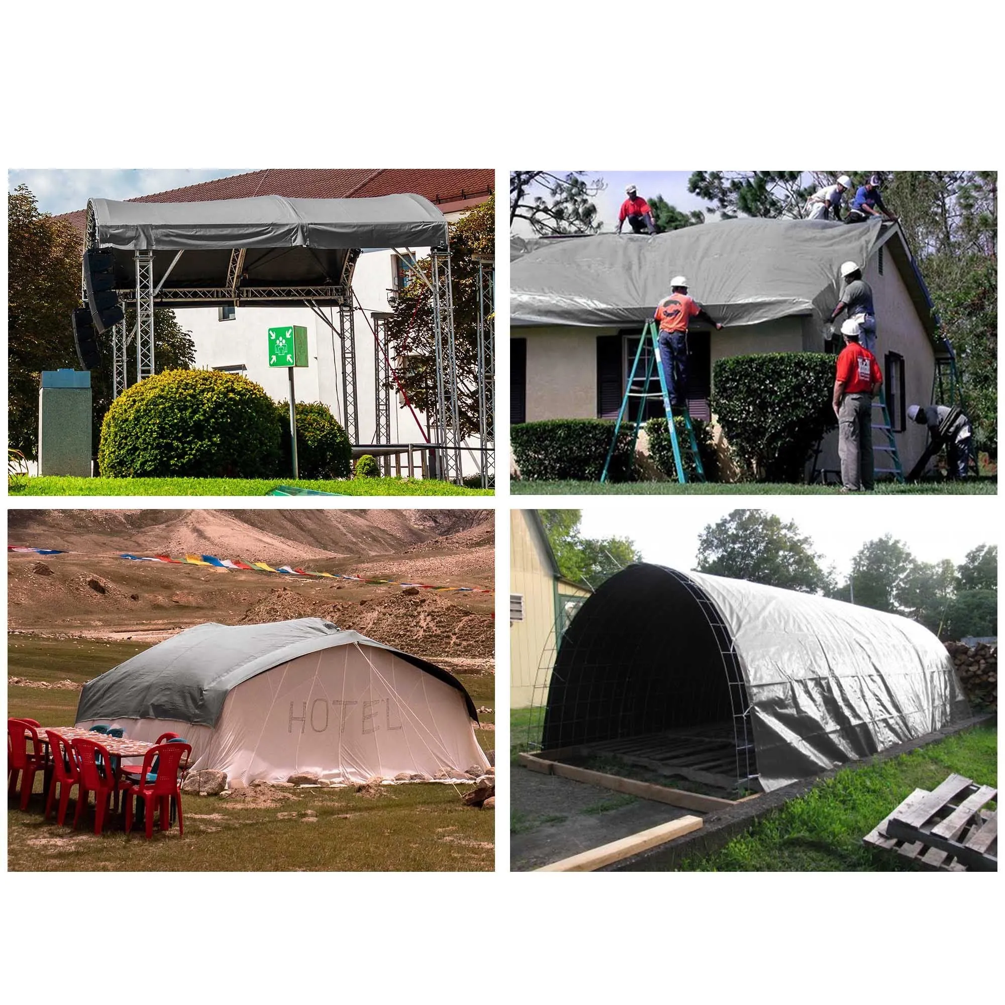 12x24ft Heavy Duty Poly Tarp/ Silver Black