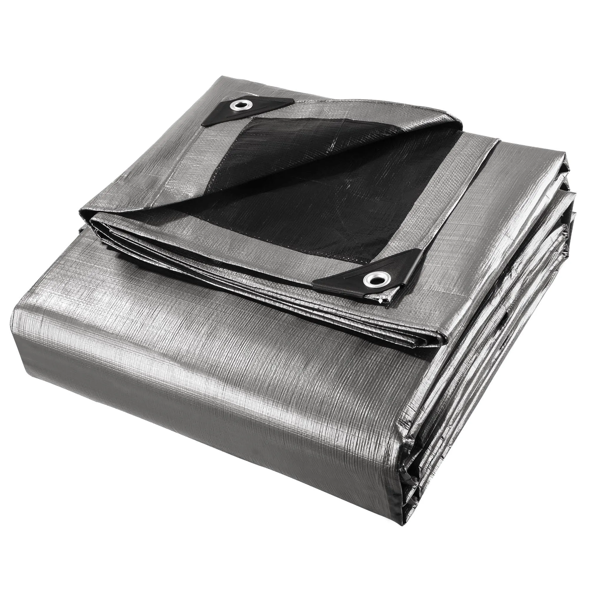 12x24ft Heavy Duty Poly Tarp/ Silver Black