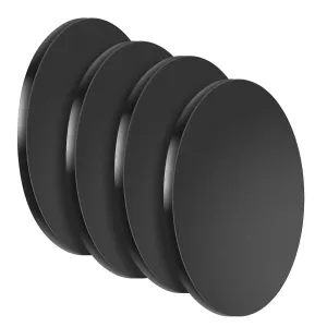 1/4 Round Steel Plate Base 4 inch Diameter, A36 Steel Plates Sheet Hot Rolled Weldable Circle (4 Pack)