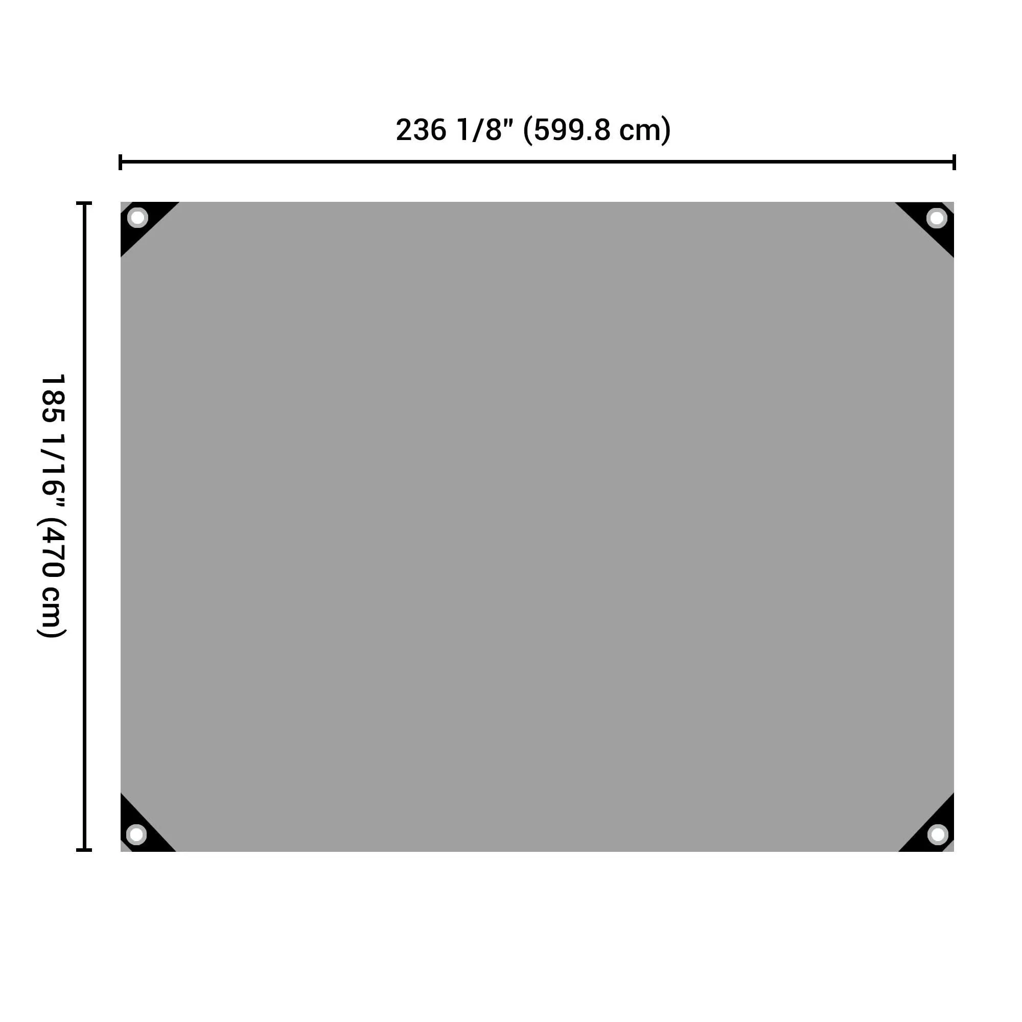 16x20ft Heavy Duty Poly Tarp/ Silver Black