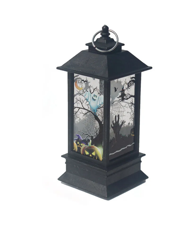 1pc Halloween Lantern Light Battery Operated Scary Flameless Flickering Candle Light Halloween Home Table Decoration