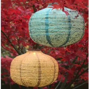 2 Solar Lantern Pumpkins