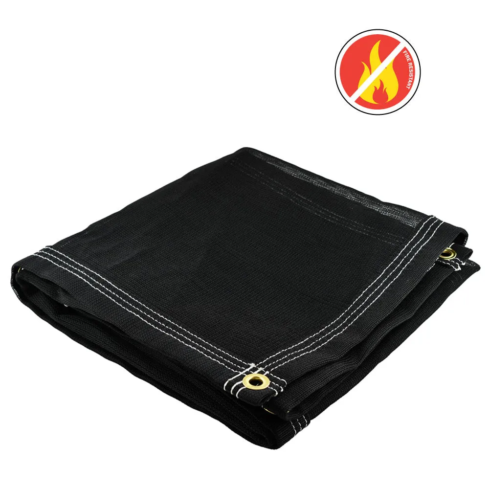 20′ x 50′ Black Fire Retardant Mesh Tarp – 60% Shade