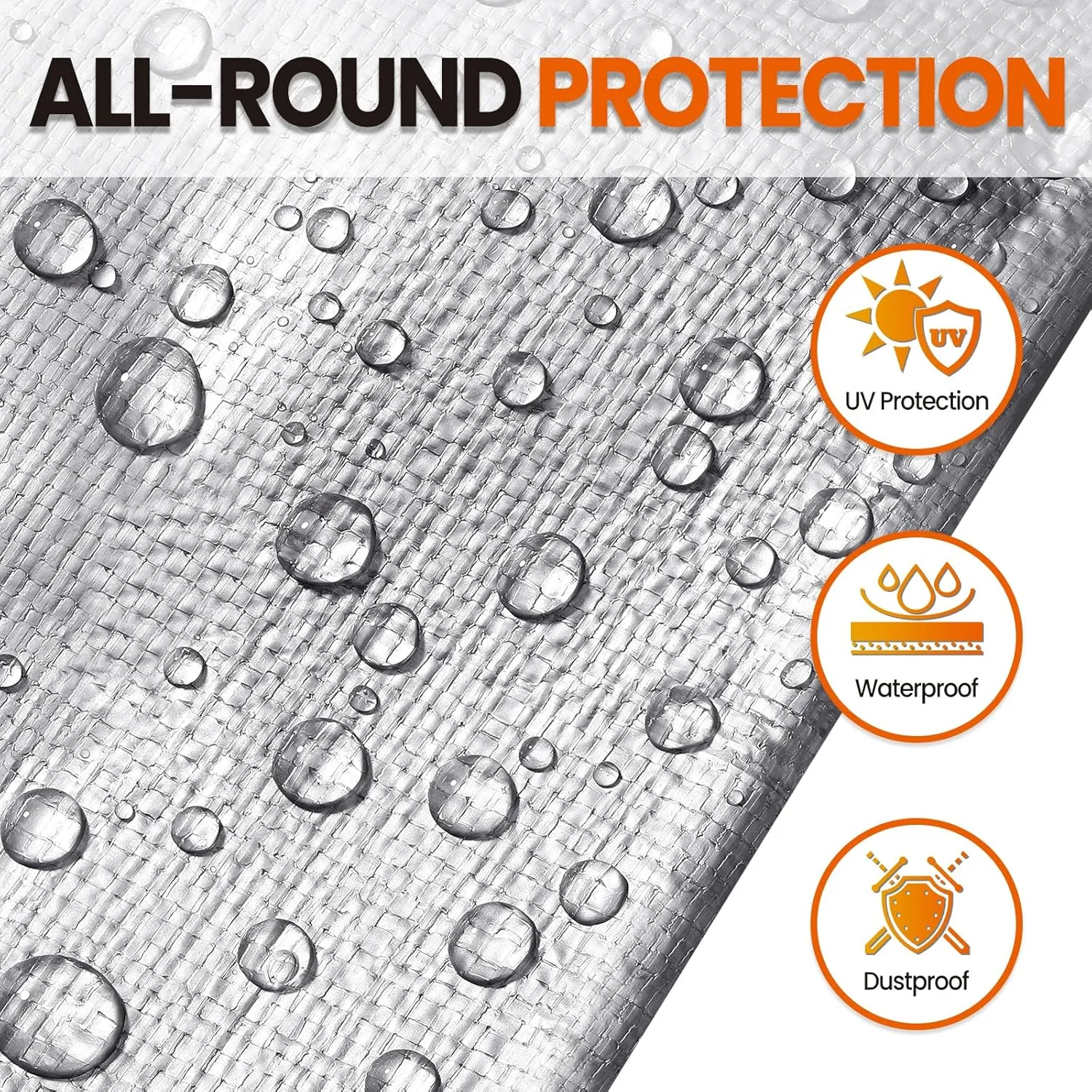 20x30 FT Tarp Waterproof, 16 Mil Tarps Heavy Duty Waterproof Multipurpose Protective Cover UV Resistant Rip & Tear Resistant Waterproof with Grommets Reversible for Home Boats Cars Camping