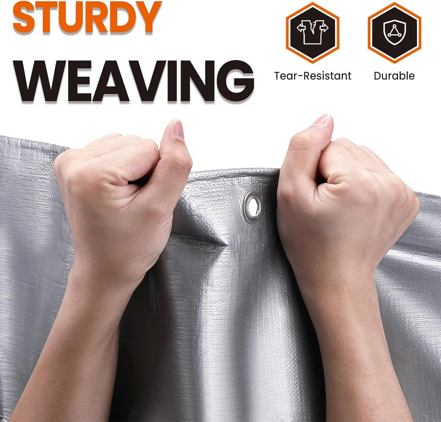 20x30 FT Tarp Waterproof, 16 Mil Tarps Heavy Duty Waterproof Multipurpose Protective Cover UV Resistant Rip & Tear Resistant Waterproof with Grommets Reversible for Home Boats Cars Camping