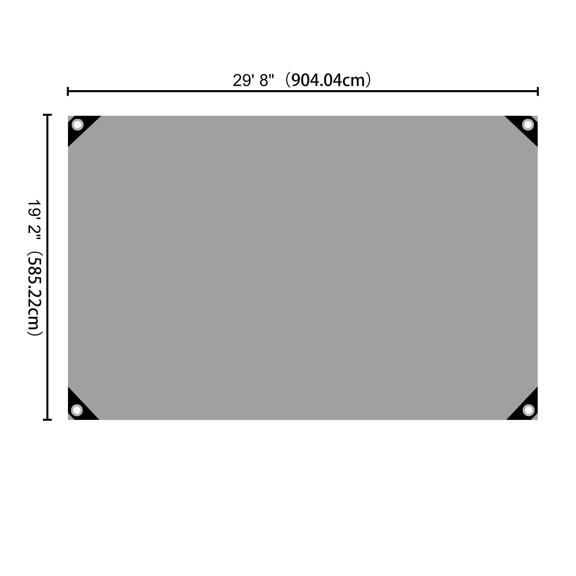 20x30ft Heavy Duty Poly Tarp/ Silver Black