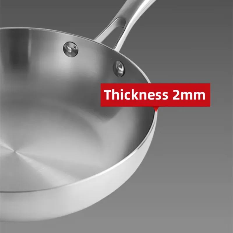 24CM Stainless Steel Frying Pan
