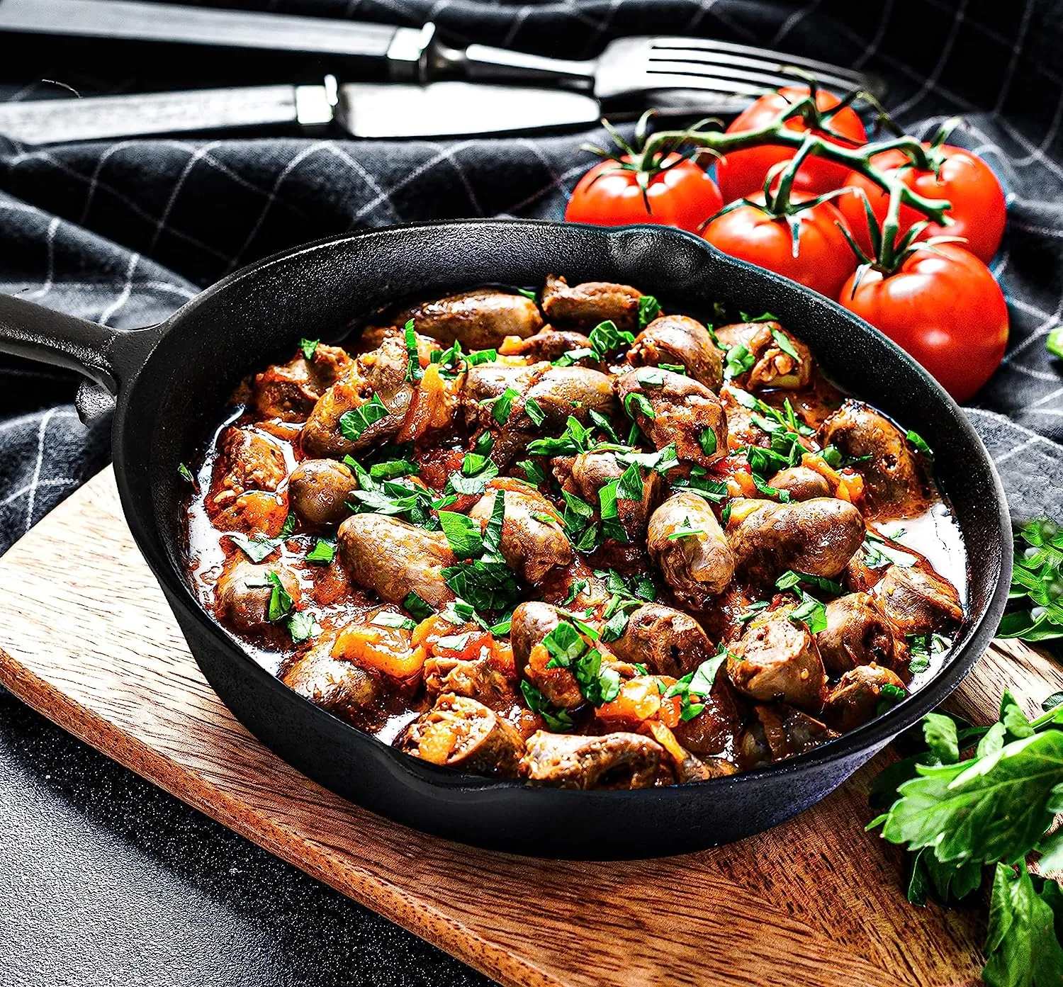 3-Piece Pre-Seasoned Large Cast Iron Skillet Fry Pan Set Perfect for Frying, BBQ, Camping. Oven safe