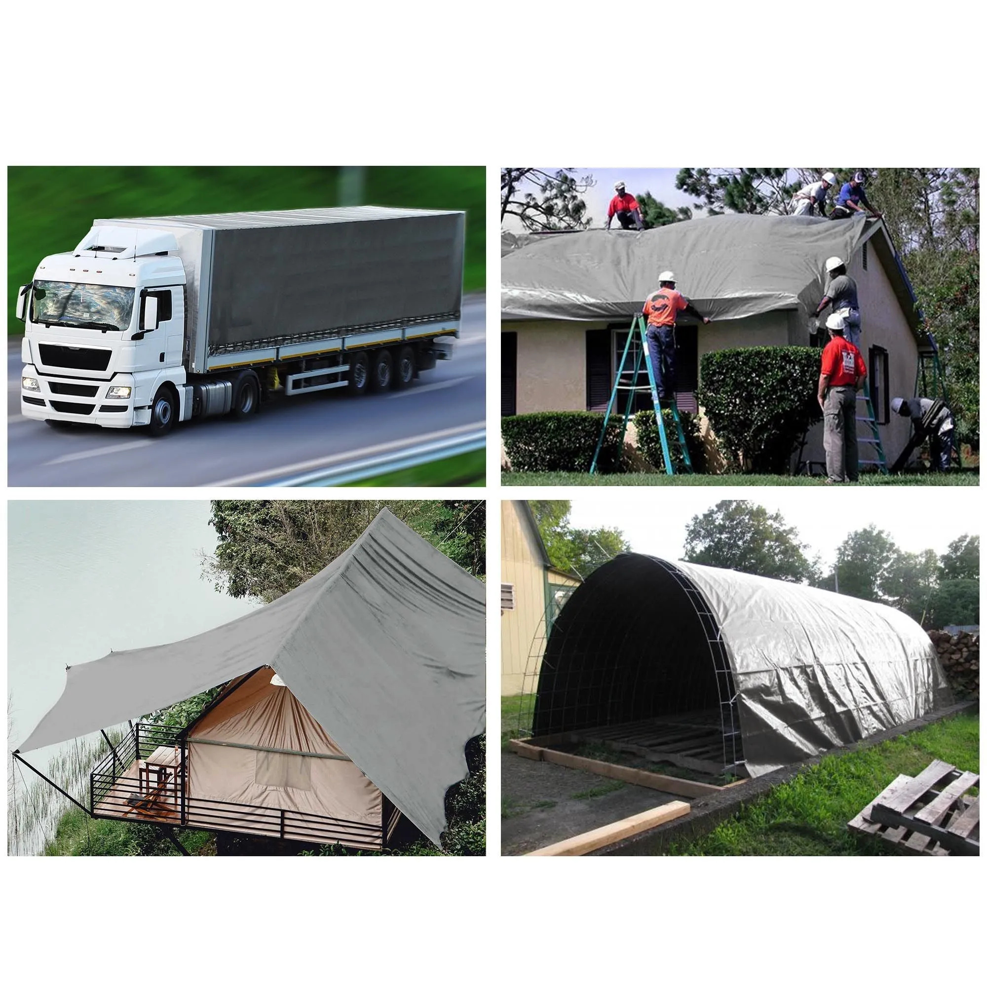 30x40ft Heavy Duty Poly Tarp/ Silver Black