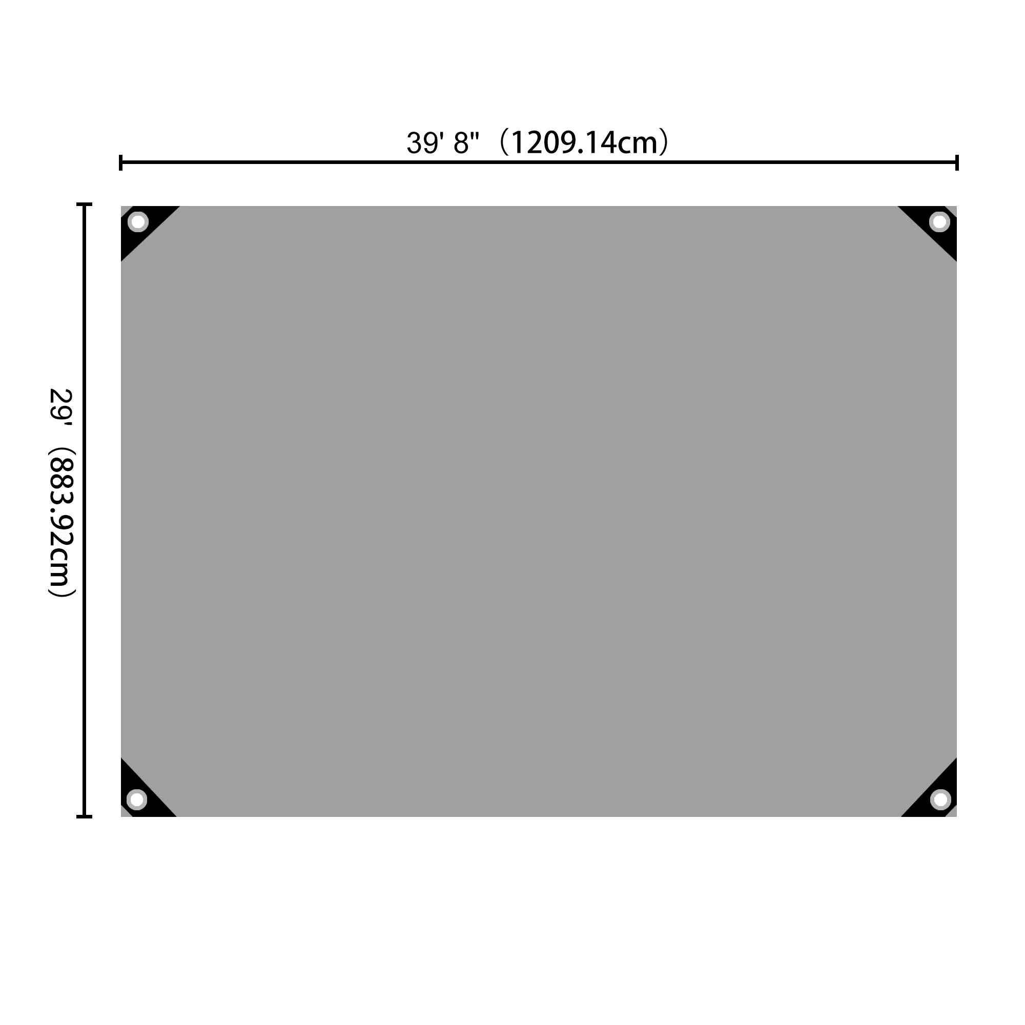 30x40ft Heavy Duty Poly Tarp/ Silver Black