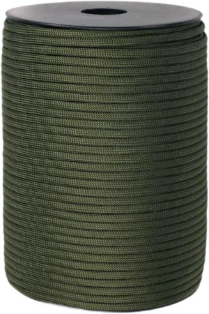328ft Parachute Cord Tarp Tent Rope Guyline Cord for Outdoor Camping Tie Rope DIY Craft Garden Climbing, Green