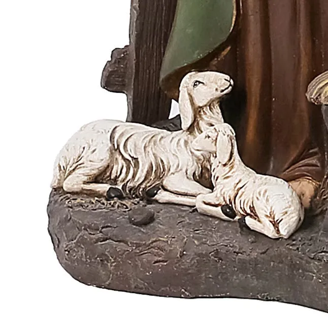 38.5" Battery-Operated Magnesium Nativity Figurine with Timer
