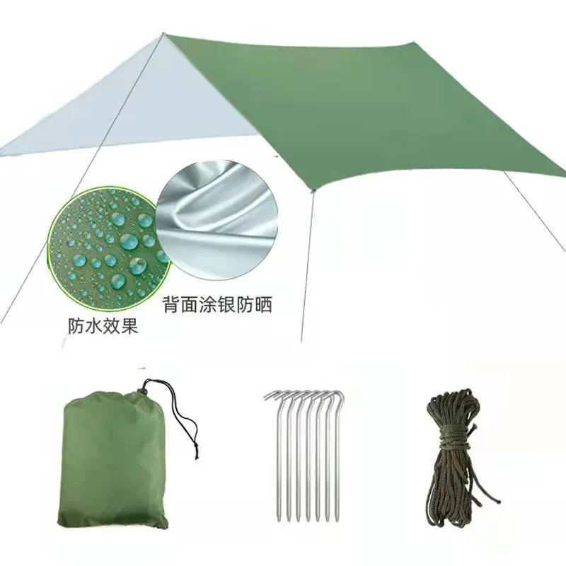 3x3m/4x3m Waterproof Tarp Tent Shade Ultralight Garden Canopy Sunshade Outdoor Camping Awning Tourist Beach Sun Shelter