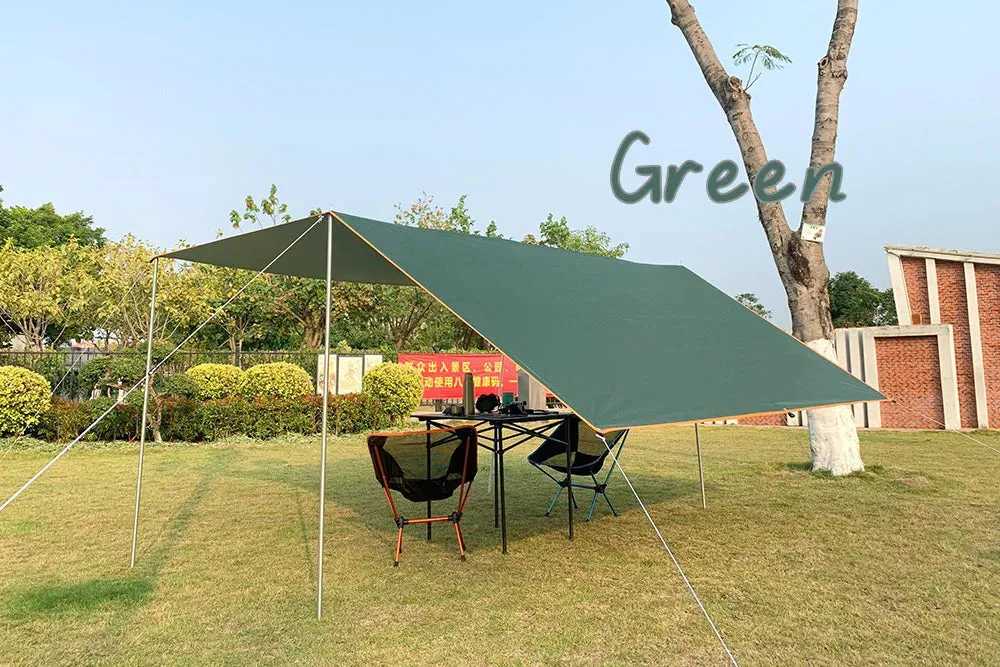 3x3m/4x3m Waterproof Tarp Tent Shade Ultralight Garden Canopy Sunshade Outdoor Camping Awning Tourist Beach Sun Shelter