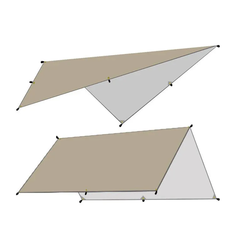 3x4m Car Side Awning: Waterproof Canopy Shade and Sun Shelter with Pole, Rope, Peg, and Suction Cup Anchor