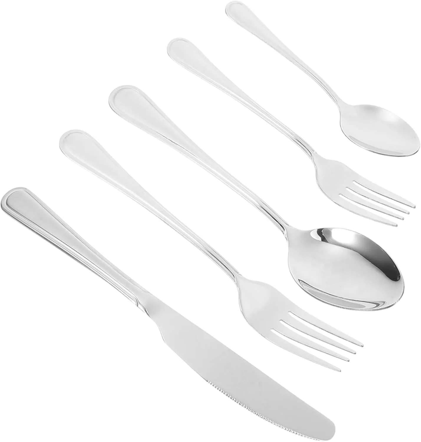 4 Sets Stainless Steel Forks Spoons Set Kitchen Cutlery for Family Party Home