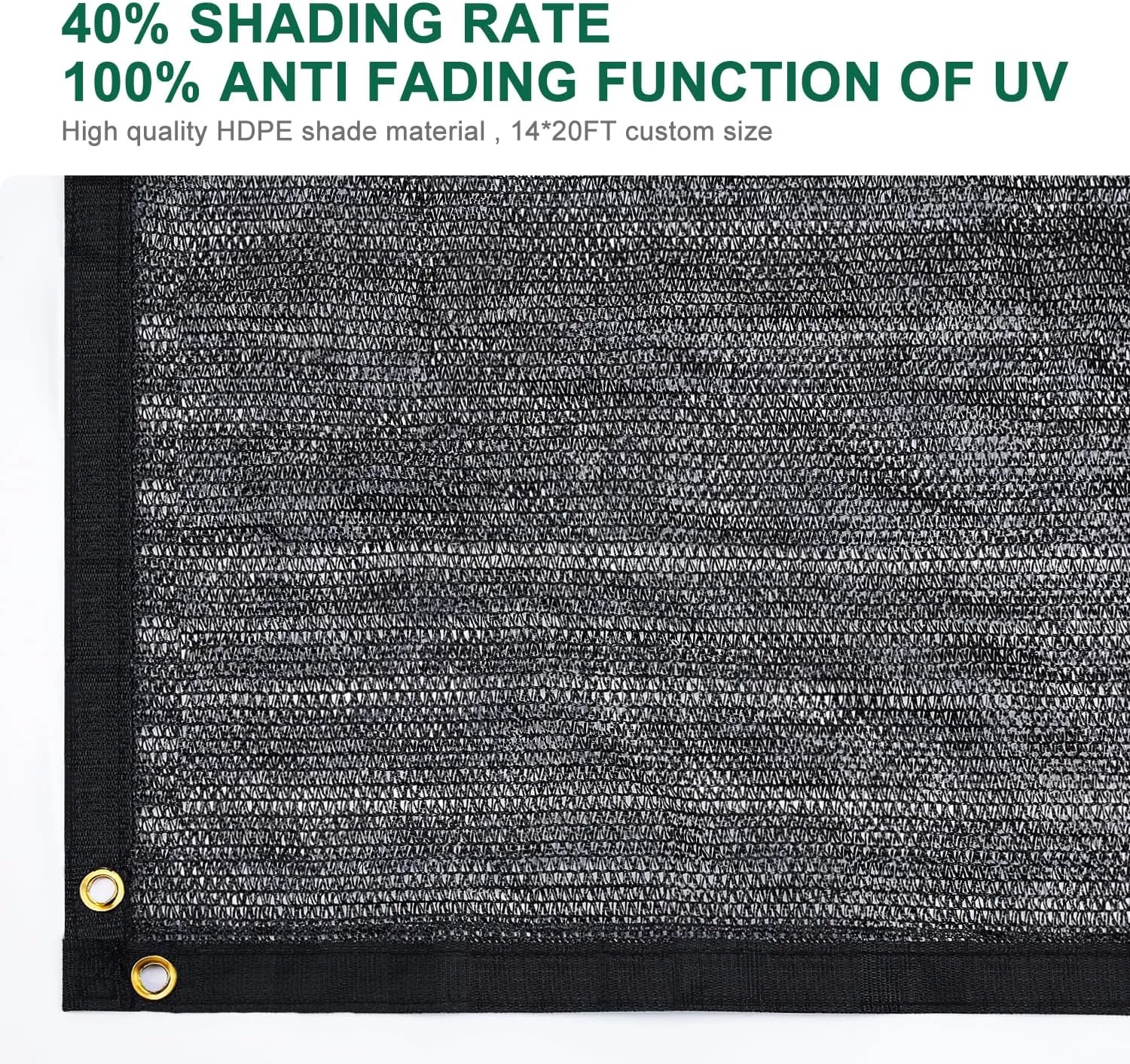 40% Shade Cloth( 14x20FT)