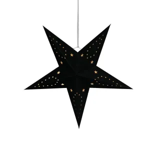 45 cm Black Velvet Star