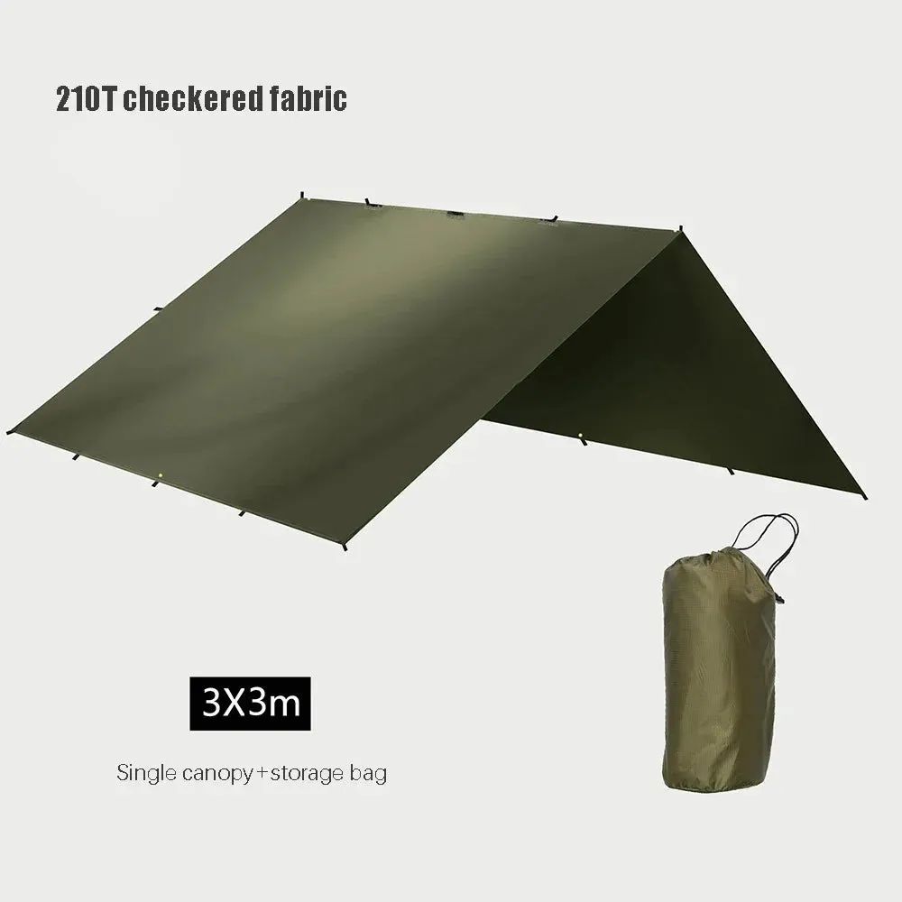 4x4m 4x3m 3x3m Tarp Tent - Waterproof Camping UV Protection Outdoor Hiking Backpacking Tent Tarp Sun Shelter