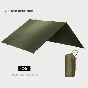 4x4m 4x3m 3x3m Tarp Tent - Waterproof Camping UV Protection Outdoor Hiking Backpacking Tent Tarp Sun Shelter