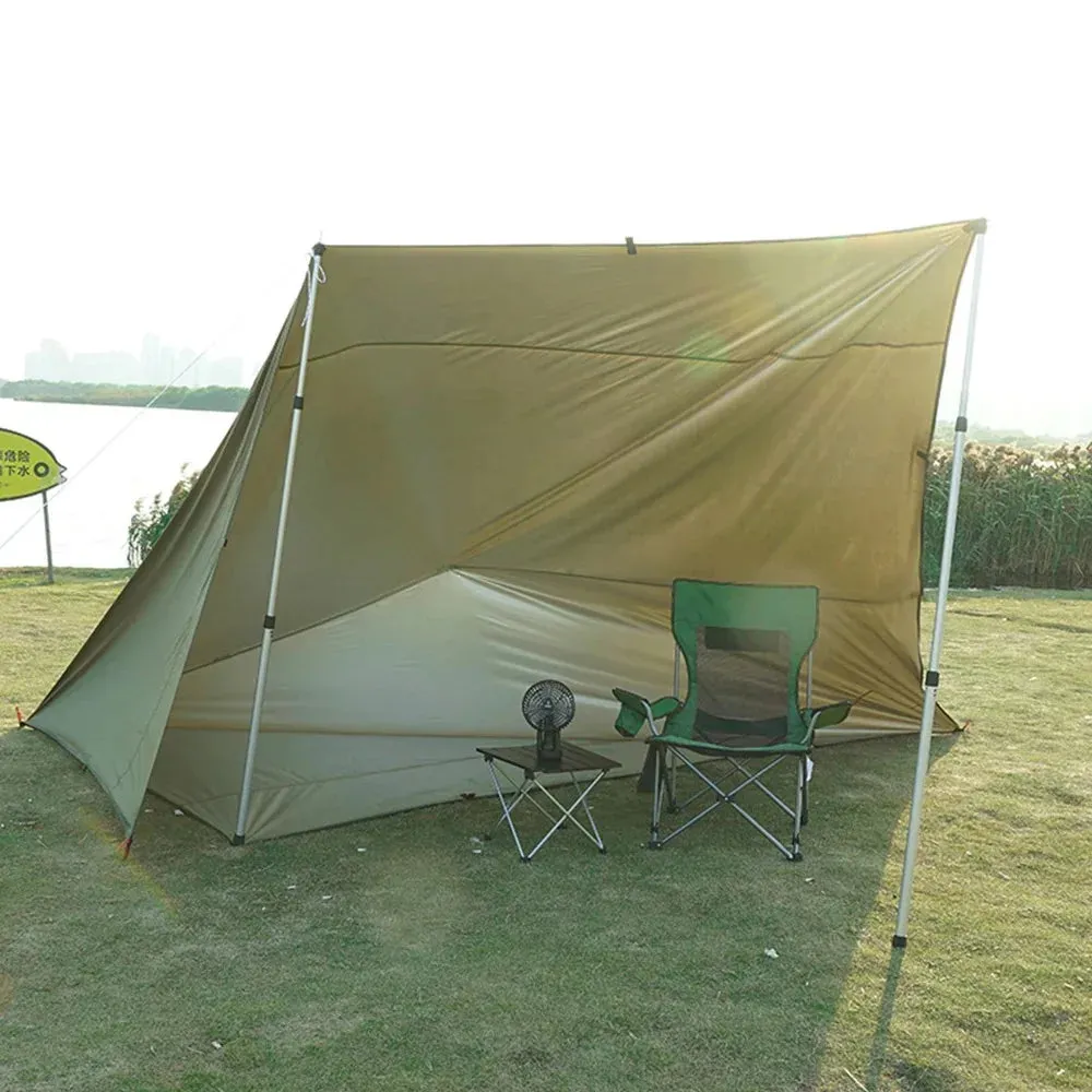 4x4m 4x3m 3x3m Tarp Tent - Waterproof Camping UV Protection Outdoor Hiking Backpacking Tent Tarp Sun Shelter