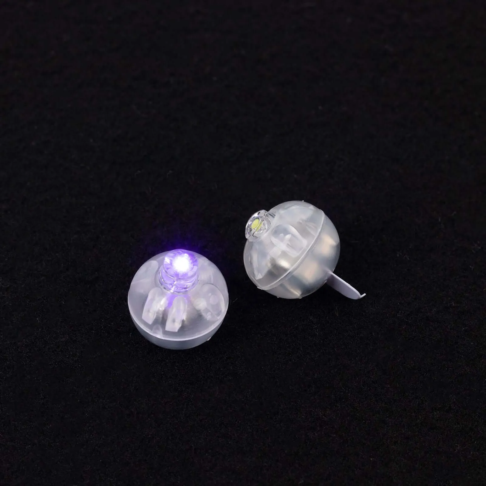50-Pack LED Mini Balloon Lights Round Purple - Waterproof Battery Operated Balls 0.5"