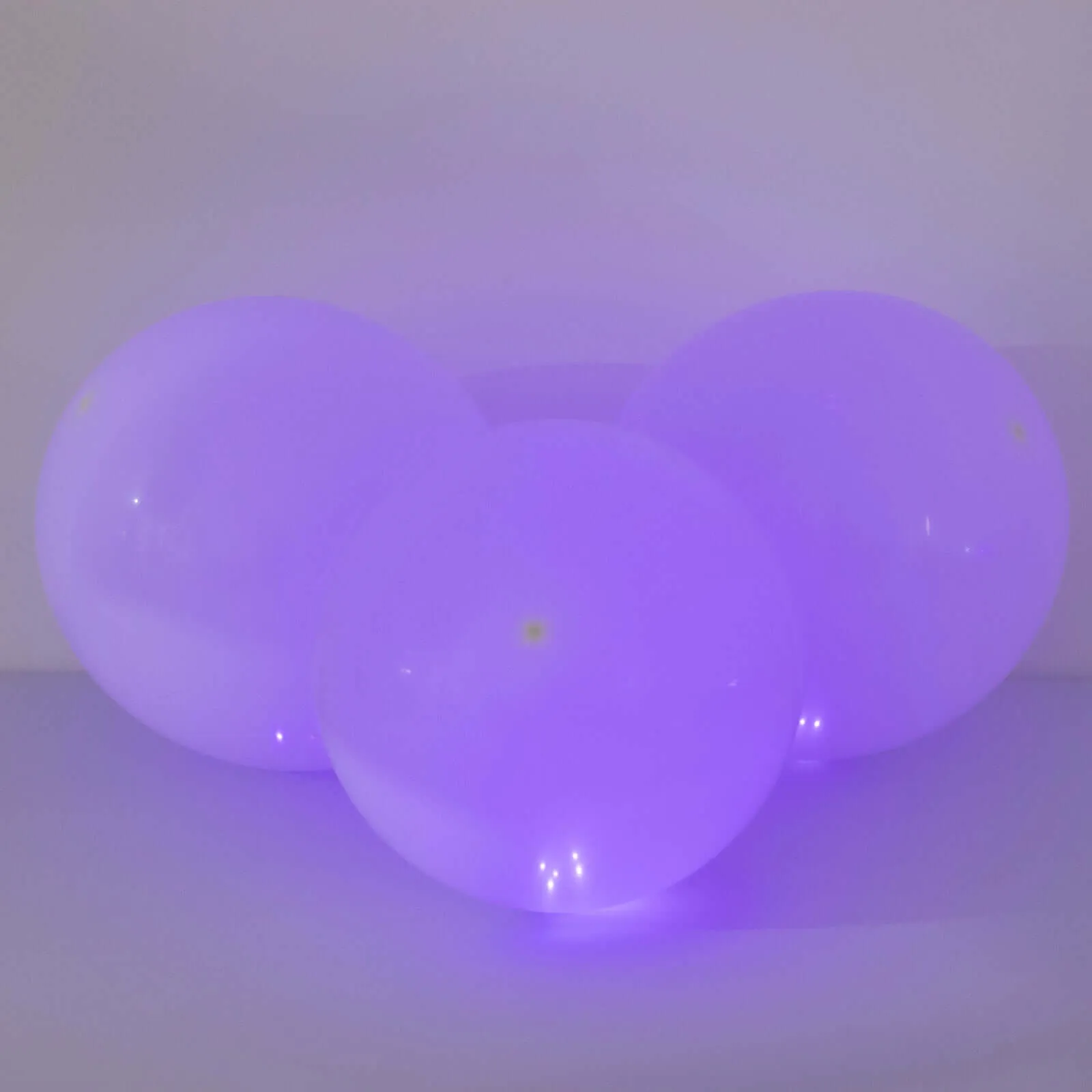 50-Pack LED Mini Balloon Lights Round Purple - Waterproof Battery Operated Balls 0.5"