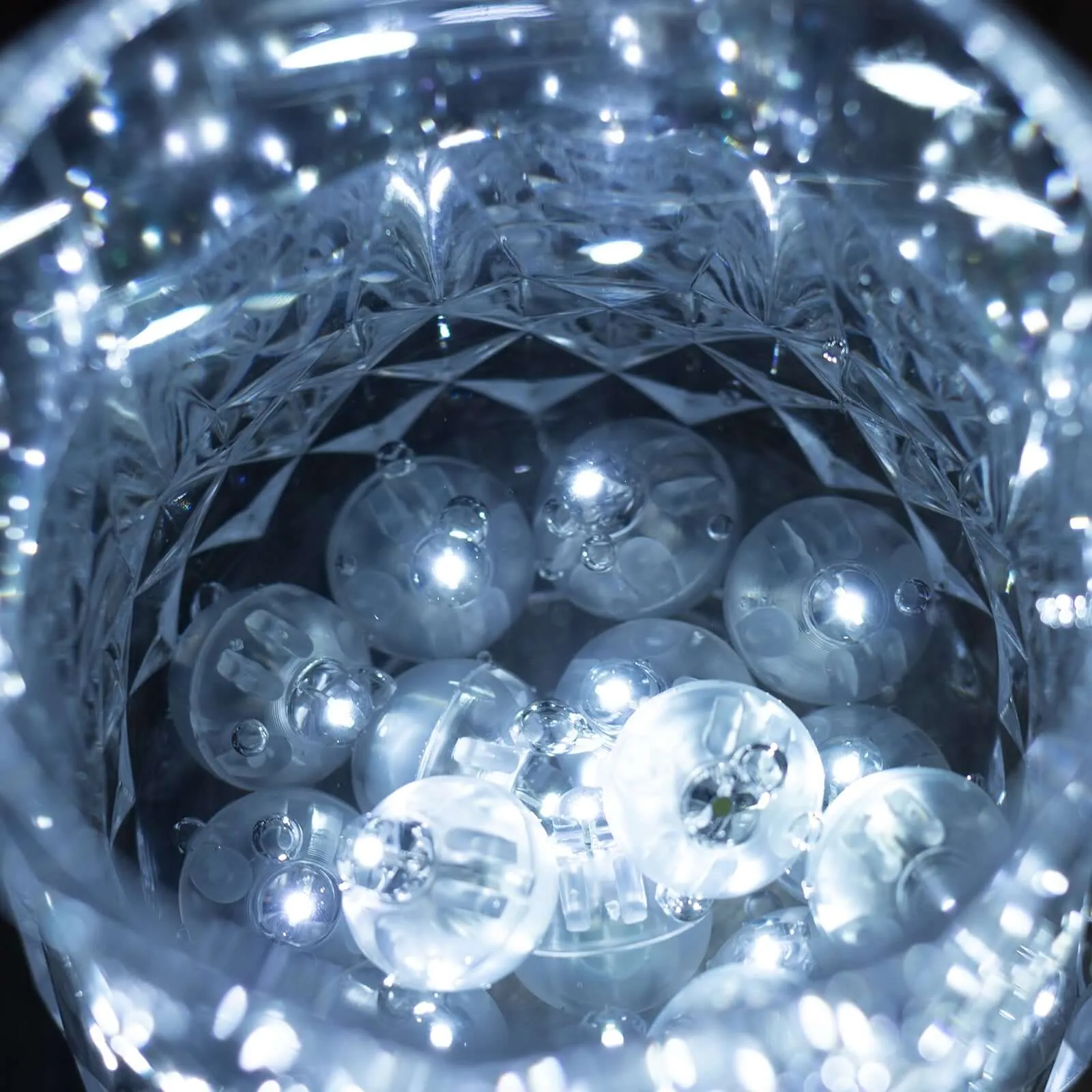 50-Pack LED Mini Balloon Lights Round White - Waterproof Battery Operated Balls 0.5"