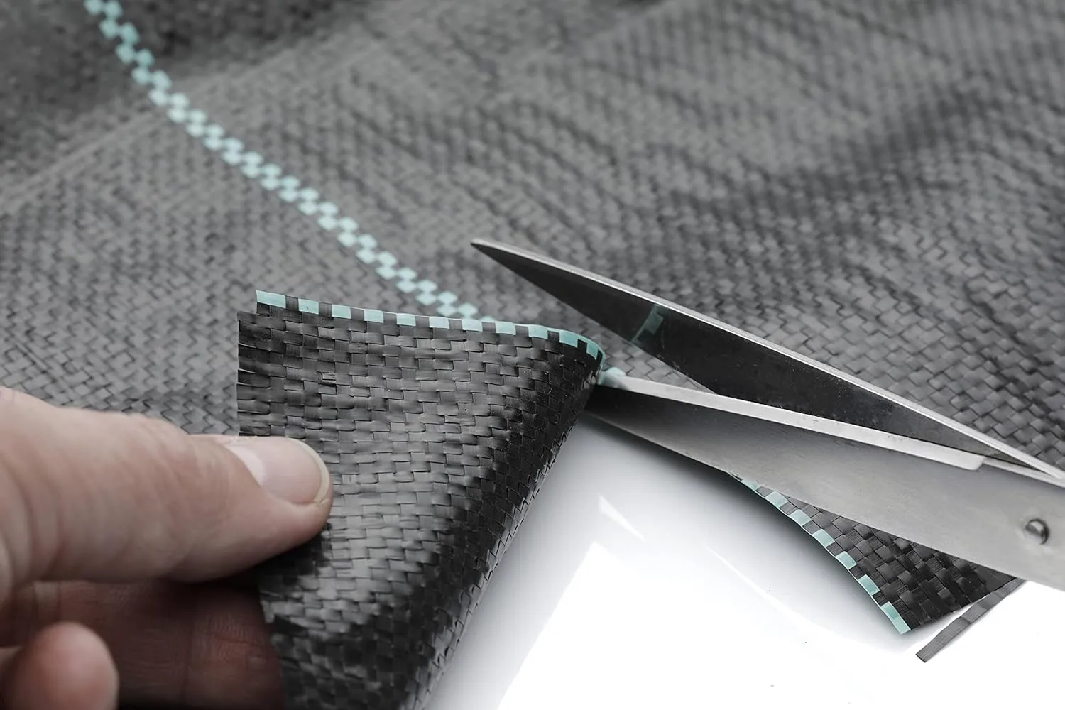 6 x 49 feet Sheet Woven Weed Control Fabric - Stabilized Black Heavy Duty Landscape Ground Cover Membrane