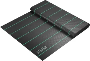 6 x 49 feet Sheet Woven Weed Control Fabric - Stabilized Black Heavy Duty Landscape Ground Cover Membrane