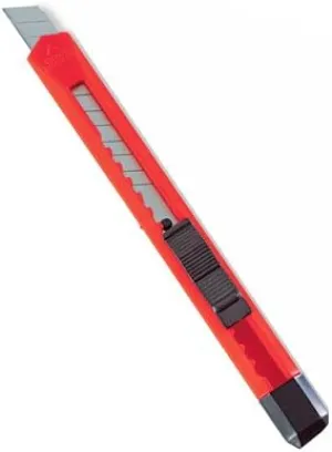 704534 Plastic Snap Off Utility Knife, 13-Pt., 9mm - Quantity 100