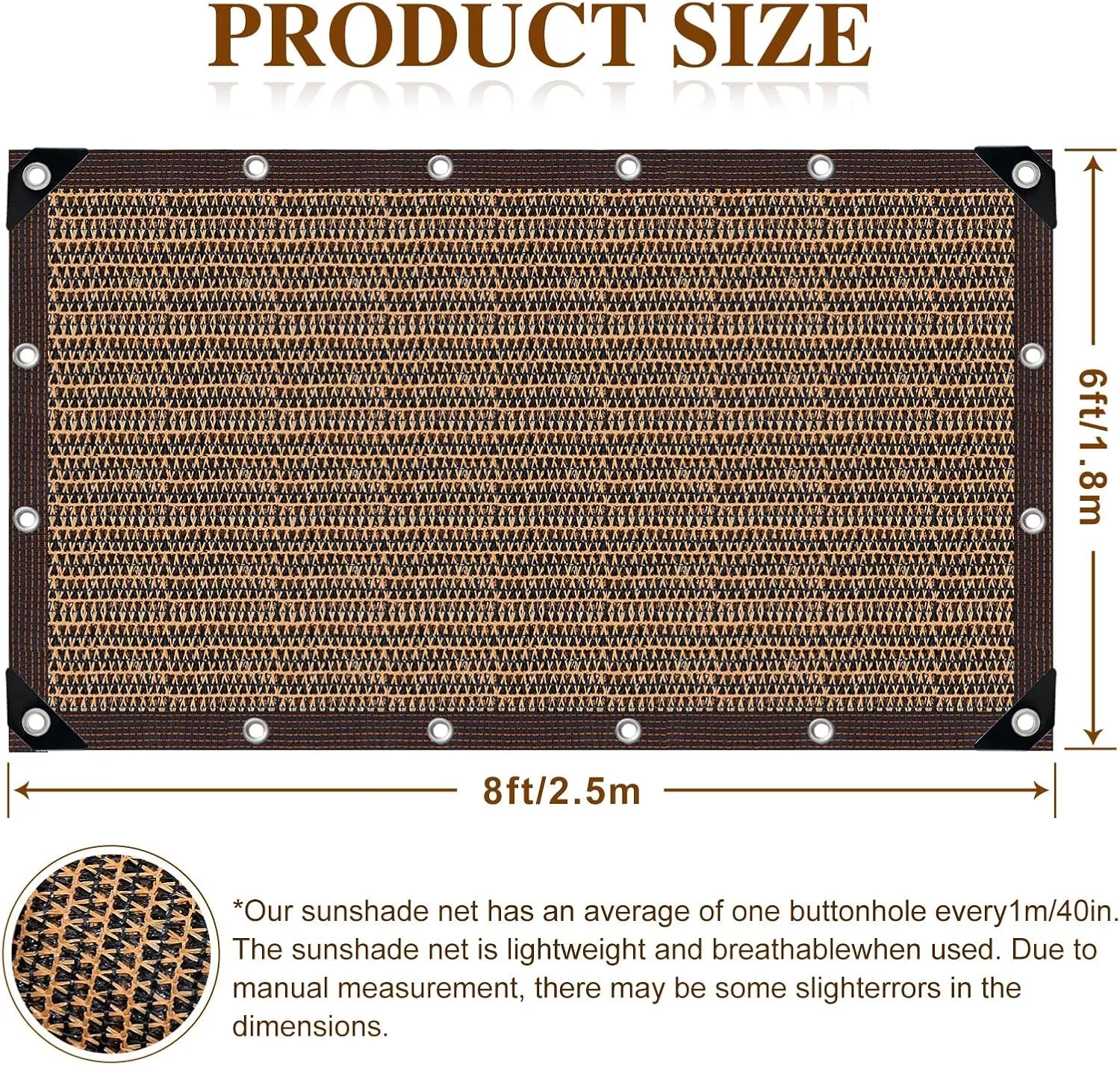 80% Shade Cloth -6x8FT Sunblock Net with Grommet,Lightweight and Durable UV Protection,Shade Cloth for Garden Patio Pergola Balcony Plants Greenhouse Dog Kennel Chicken Coop Outdoor