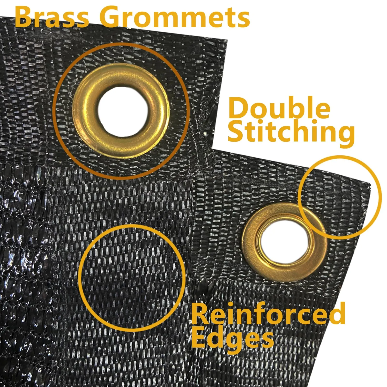 90% Shade Cloth, 6.5x15ft Sunblock Garden Shade Cloth with Grommets for Plants Greenhouse Vegetables Shade Netting Patio Shade Mesh Tarps for Outdoor Sun Shade Cover Fabric