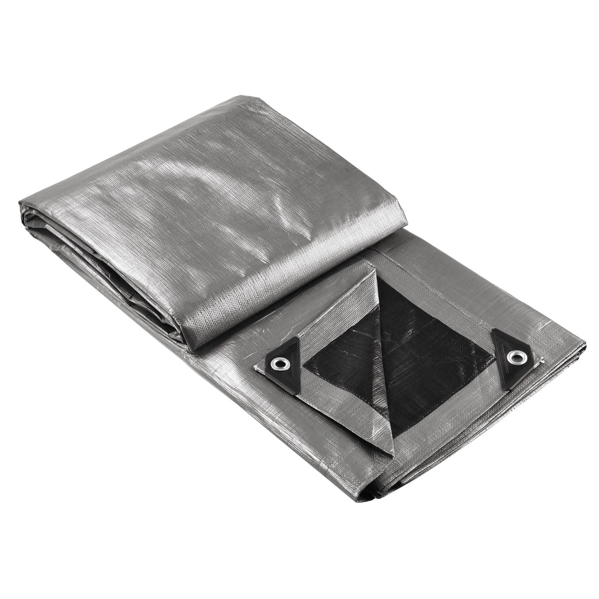 9x12ft Heavy Duty Poly Tarp/ Silver Black