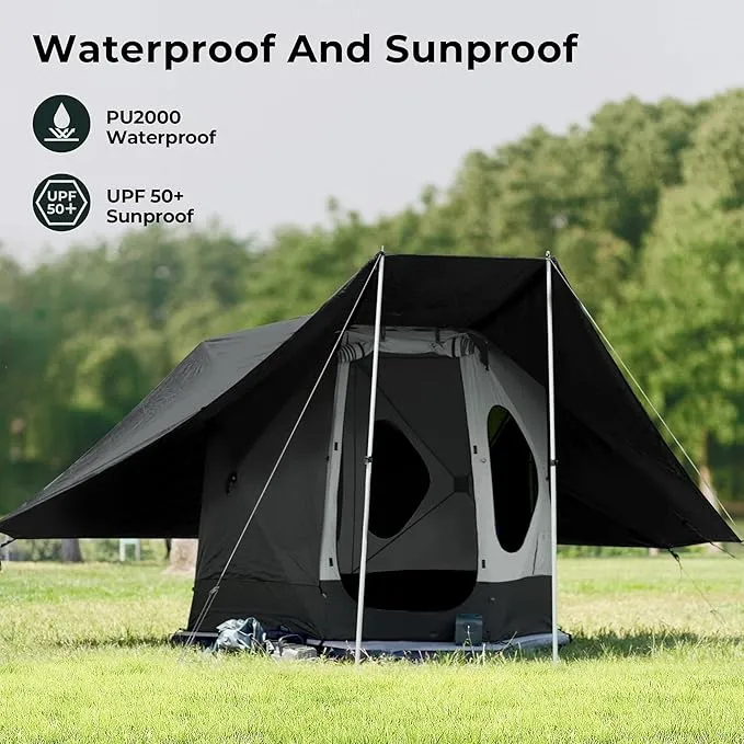 ACACIA Canopy 2-3 Person for Space Acacia Camping System, PU2000 Waterproof Camping Tarp for 4 Season Camping, UPF50  Sunproof Tent Tarp with 2 Telescoping Poles, Carry Bag, Moonstone