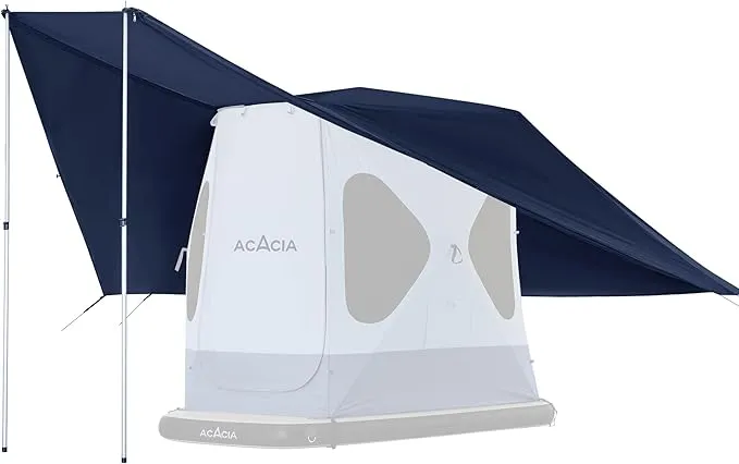 ACACIA Canopy 2-3 Person for Space Acacia Camping System, PU2000 Waterproof Camping Tarp for 4 Season Camping, UPF50  Sunproof Tent Tarp with 2 Telescoping Poles, Carry Bag, Star Night